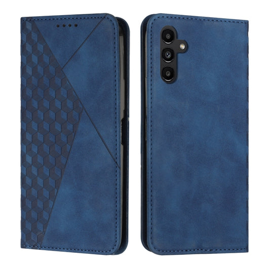 For Samsung Galaxy S25 / S24 5G Diamond Splicing Skin Feel Magnetic Leather Phone Case(Blue) - Galaxy S25 5G Cases by PMC Jewellery | Online Shopping South Africa | PMC Jewellery | Buy Now Pay Later Mobicred