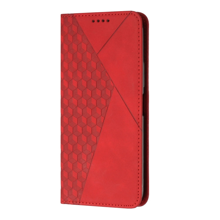 For Samsung Galaxy S25 / S24 5G Diamond Splicing Skin Feel Magnetic Leather Phone Case(Red) - Galaxy S25 5G Cases by PMC Jewellery | Online Shopping South Africa | PMC Jewellery | Buy Now Pay Later Mobicred