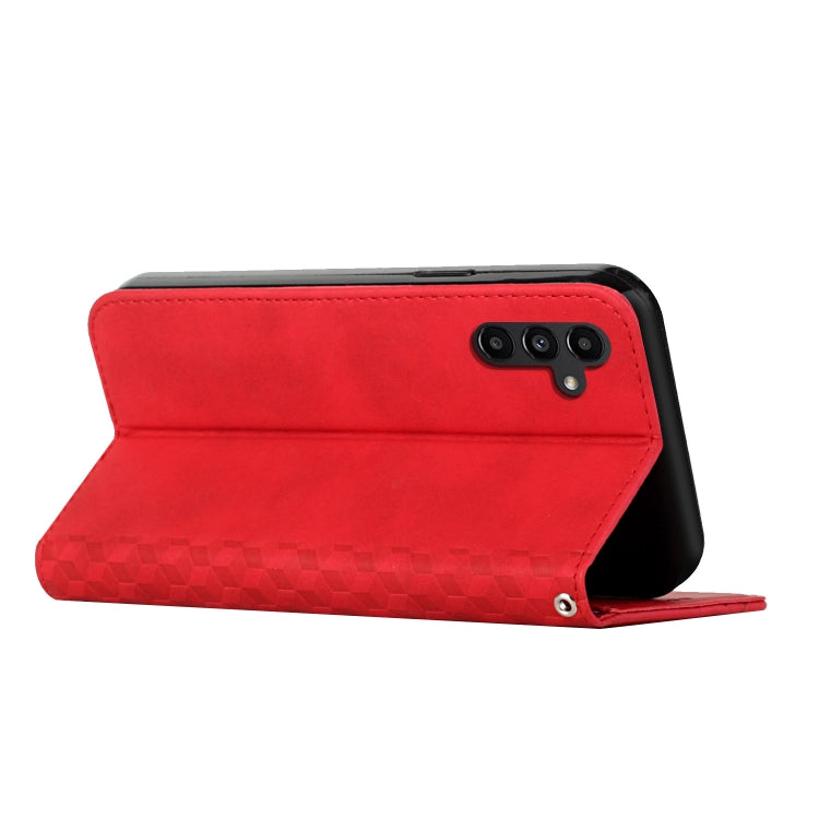 For Samsung Galaxy S25+ / S24+ 5G Diamond Splicing Skin Feel Magnetic Leather Phone Case(Red) - Galaxy S25 5G Cases by PMC Jewellery | Online Shopping South Africa | PMC Jewellery | Buy Now Pay Later Mobicred