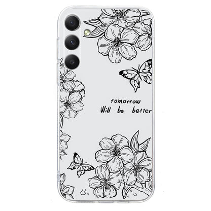 For Samsung Galaxy S25+ 5G Colorful Painting Pattern TPU Phone Case(Butterfly Flower) - Galaxy S25+ 5G Cases by PMC Jewellery | Online Shopping South Africa | PMC Jewellery | Buy Now Pay Later Mobicred