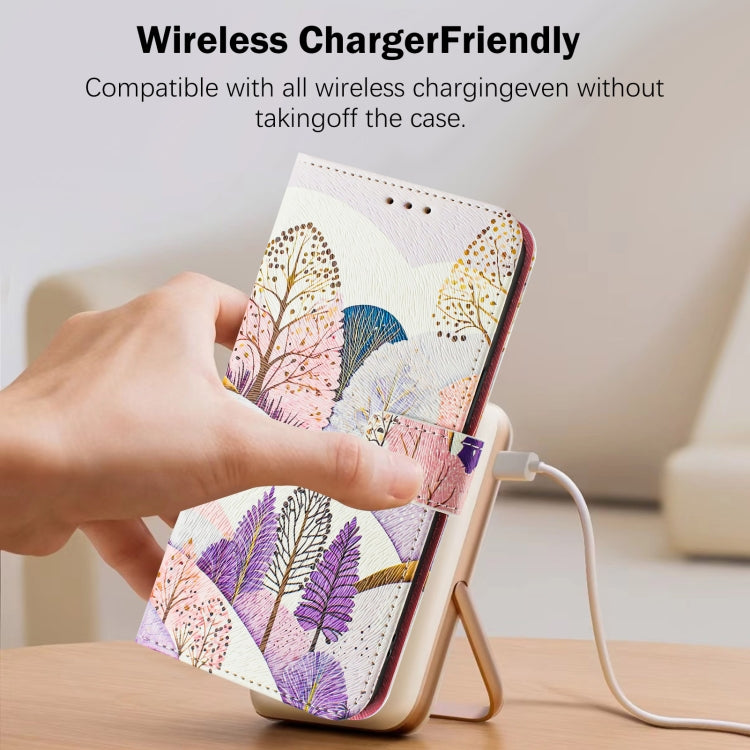 For iPhone 16e Art Colored Drawing Pattern Leather Phone Case(Landscape) - iPhone 16e Cases by PMC TechLife | Online Shopping South Africa | PMC TechLife | Buy Now Pay Later Mobicred