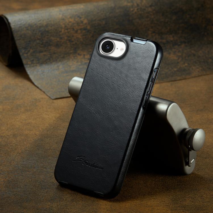 For iPhone 16e Fierre Shann 64 Texture Vertical Flip PU Leather Phone Case(Black) - free shipping - PMc TechLife - Order now!