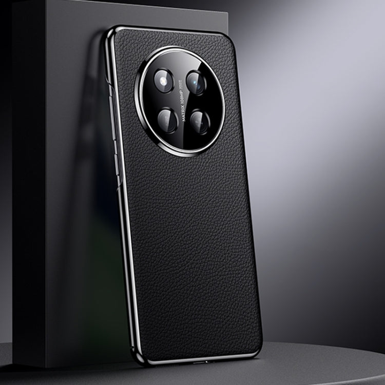 For Honor X60 Pro Genuine Leather PC Phone Case(Black) - Honor Cases by PMC TechLife | Online Shopping South Africa | PMC TechLife | Buy Now Pay Later Mobicred