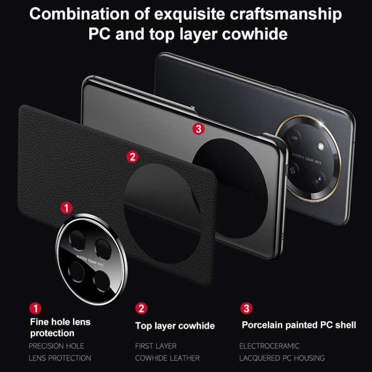 For Honor X60 Pro Genuine Leather PC Phone Case(Orange) - Honor Cases by PMC TechLife | Online Shopping South Africa | PMC TechLife | Buy Now Pay Later Mobicred