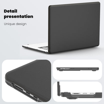 For MacBook Air 15.3 inch A3114 / A2941 Business Magnetic Holder PC + PU Laptop Protective Case(Grey) - MacBook Air Cases by PMC Jewellery | Online Shopping South Africa | PMC Jewellery | Buy Now Pay Later Mobicred