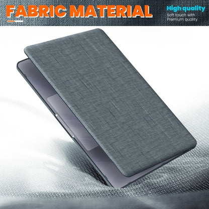 For MacBook Air 13.6 inch A3113 / A2681 Fabric Magnetic Holder Laptop Protective Case(Grey) - MacBook Air Cases by PMC Jewellery | Online Shopping South Africa | PMC Jewellery | Buy Now Pay Later Mobicred