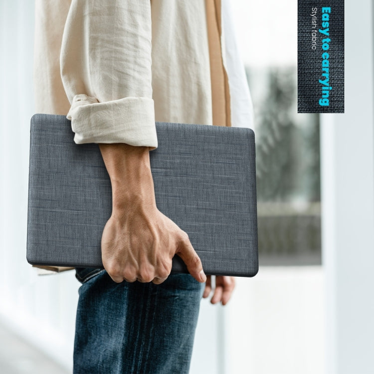 For MacBook Pro 16.2 inch A2991 / A2485 Fabric Magnetic Holder Laptop Protective Case(Grey) - MacBook Pro Cases by PMC Jewellery | Online Shopping South Africa | PMC Jewellery | Buy Now Pay Later Mobicred