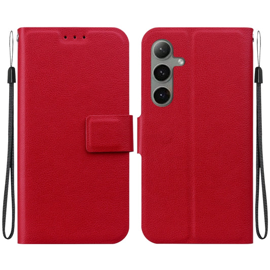 For Samsung Galaxy S25+ 5G Ultra-thin Voltage Magnetic Buckle Leather Phone Case(Red) - Galaxy S25+ 5G Cases by PMC Jewellery | Online Shopping South Africa | PMC Jewellery | Buy Now Pay Later Mobicred