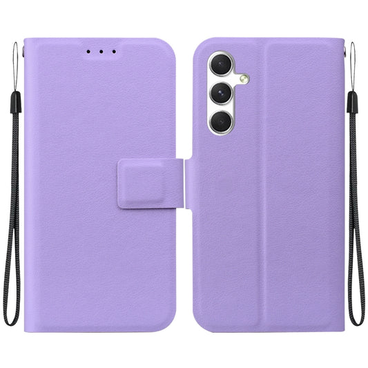 For Samsung Galaxy S25 5G Ultra-thin Voltage Magnetic Buckle Leather Phone Case(Purple) - Galaxy S25 5G Cases by PMC Jewellery | Online Shopping South Africa | PMC Jewellery | Buy Now Pay Later Mobicred