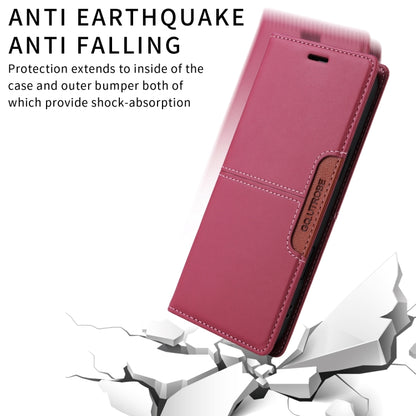 For iPhone 16 Pro GQUTROBE G01 RFID Anti-theft Leather Phone Case(Red) - iPhone 16 Pro Cases by GQUTROBE | Online Shopping South Africa | PMC Jewellery | Buy Now Pay Later Mobicred