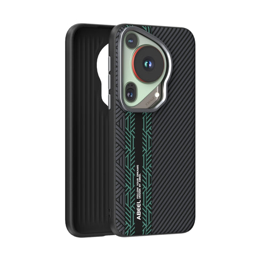 For Huawei Pura 70 Ultra ABEEL 6D Micro Relief MagSafe Magnetic Phone Case(Green) - Huawei Cases by PMC Jewellery | Online Shopping South Africa | PMC Jewellery | Buy Now Pay Later Mobicred