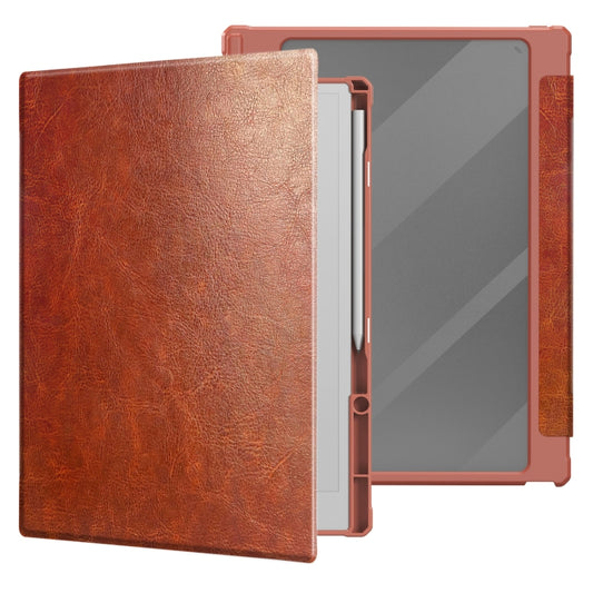 For reMarkable Paper Pro 2024 11.8 inch Acrylic PU Smart Leather Tablet Case(Brown) - Lenovo by PMC Jewellery | Online Shopping South Africa | PMC Jewellery | Buy Now Pay Later Mobicred