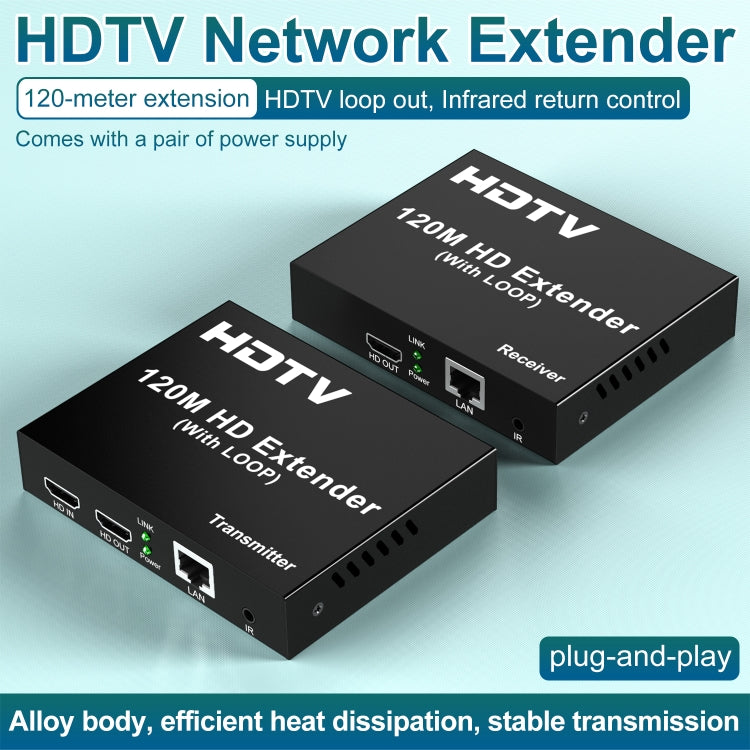120m HDTV Network Extender(US Plug) - Amplifier by PMC TechLife | Online Shopping South Africa | PMC TechLife | Buy Now Pay Later Mobicred