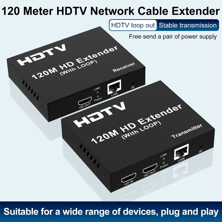 120m HDTV Network Extender(US Plug) - Amplifier by PMC TechLife | Online Shopping South Africa | PMC TechLife | Buy Now Pay Later Mobicred