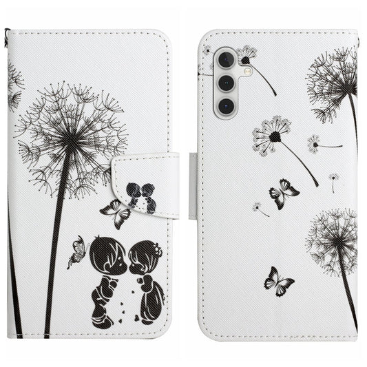 For Samsung Galaxy S25+ 5G Colored Drawing Pattern Leather Phone Case(Dandelion) - Galaxy S25+ 5G Cases by PMC Jewellery | Online Shopping South Africa | PMC Jewellery | Buy Now Pay Later Mobicred