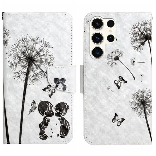 For Samsung Galaxy S25 Ultra 5G Colored Drawing Pattern Leather Phone Case(Dandelion) - Galaxy S25 Ultra 5G Cases by PMC Jewellery | Online Shopping South Africa | PMC Jewellery | Buy Now Pay Later Mobicred