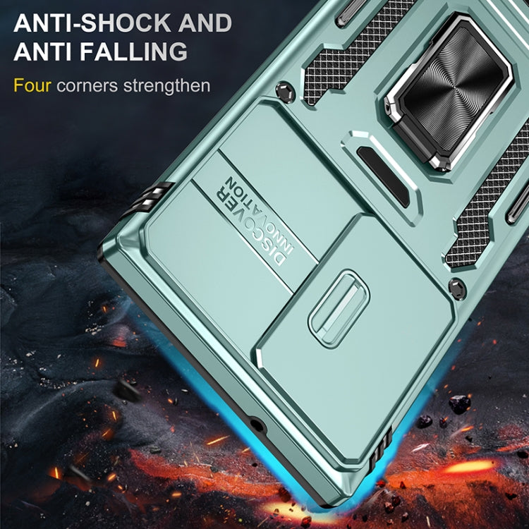 For Samsung Galaxy S25 Ultra 5G Armor PC Hybrid TPU Camera Shield Phone Case(Alpine Green) - Galaxy S25 Ultra 5G Cases by PMC Jewellery | Online Shopping South Africa | PMC Jewellery | Buy Now Pay Later Mobicred