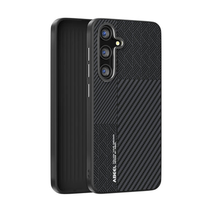 For Samsung Galaxy S25+ 5G ABEEL 6D Micro Relief MagSafe Magnetic Phone Case(Carbon Fiber Black) - Galaxy S25+ 5G Cases by PMC Jewellery | Online Shopping South Africa | PMC Jewellery | Buy Now Pay Later Mobicred