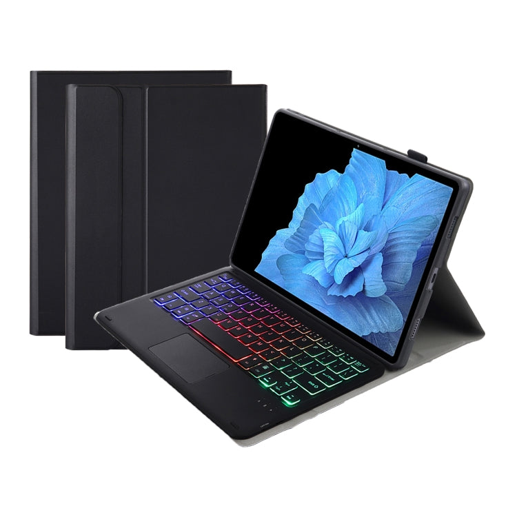 For vivo Pad 11 inch AV11-AS TPU Ultra-thin Detachable Backlight Bluetooth Keyboard Leather Case with Touchpad(Black) - free shipping - PMC Jewellery - Order now!