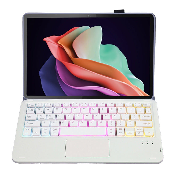 For Huawei MatePad SE 10.4 AH13-AS Ultra-thin Detachable Backlight Bluetooth Keyboard Leather Tablet Case with Touchpad(Lavender White) - Others Keyboard by PMC Jewellery | Online Shopping South Africa | PMC Jewellery | Buy Now Pay Later Mobicred