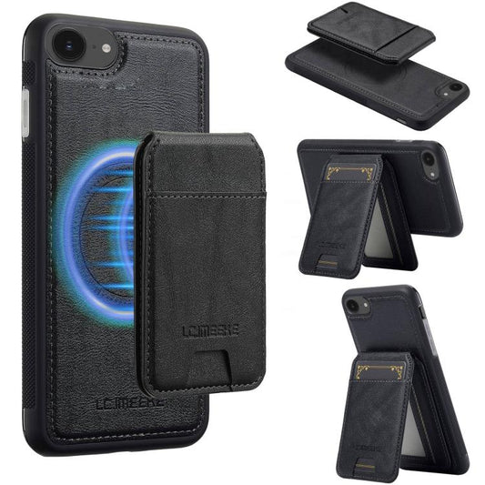 For iPhone 16e LC.IMEEKE L3 Series Detachable RFID Card Bag Magsafe Phone Case(Black) - iPhone 16e Cases by LC.IMEEKE | Online Shopping South Africa | PMC Jewellery | Buy Now Pay Later Mobicred