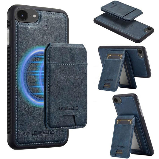 For iPhone 16e LC.IMEEKE L3 Series Detachable RFID Card Bag Magsafe Phone Case(Blue) - iPhone 16e Cases by LC.IMEEKE | Online Shopping South Africa | PMC Jewellery | Buy Now Pay Later Mobicred