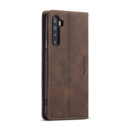 For OnePlus Nord CaseMe-013 Multifunctional Retro Frosted Horizontal Flip Leather Case with Card Slot & Holder & Wallet(Coffee) - OnePlus Cases by CaseMe | Online Shopping South Africa | PMC Jewellery | Buy Now Pay Later Mobicred