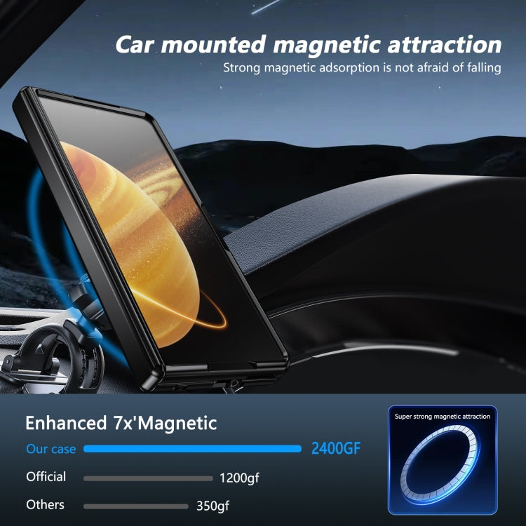 For Honor Magic V3 Gold Medal Rotating Folding Series Ring Holder Phone Case(Black) - Honor Cases by PMC TechLife | Online Shopping South Africa | PMC TechLife | Buy Now Pay Later Mobicred