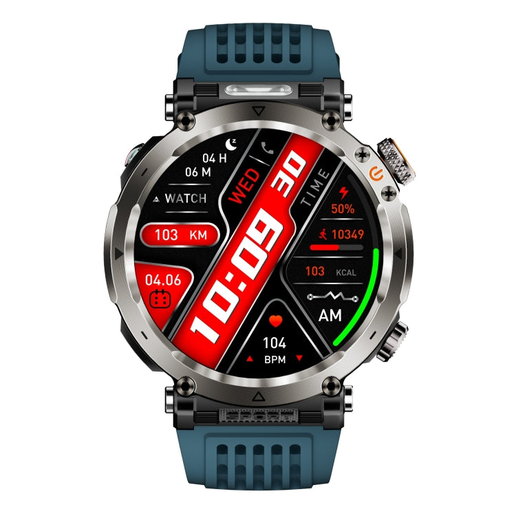 HT30 1.7 inch IP68 Waterproof Silicone Band Smart Watch, Support Flashlight / Banknote Detector Light / Compass(Blue) - free shipping - PMC TechLife - Order now!