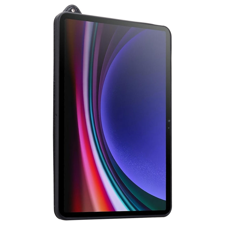 For Samsung Galaxy Tab S10 Ultra/ S11 Ultra TPU Leather Back Tablet Case with Wristband(Black) - free shipping - PMC Jewellery - Order now!
