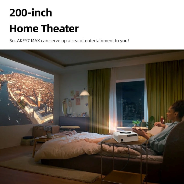 AUN AKEY7 MAX 1920x1080P HD Android LCD Projector US Plug(White) - LED Projector by AUN | Online Shopping South Africa | PMc TechLife | Buy Now Pay Later Mobicred