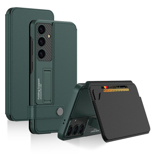 For Samsung Galaxy S25 5G GKK Flip Wallet Leather Phone Case(Green) - Galaxy S25 5G Cases by GKK | Online Shopping South Africa | PMC Jewellery | Buy Now Pay Later Mobicred