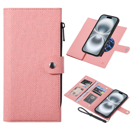 For iPhone 16 ViLi GBS Series MagSafe Magnetic RFID Leather Flip Phone Case(Pink) - iPhone 16 Cases by ViLi | Online Shopping South Africa | PMC Jewellery | Buy Now Pay Later Mobicred