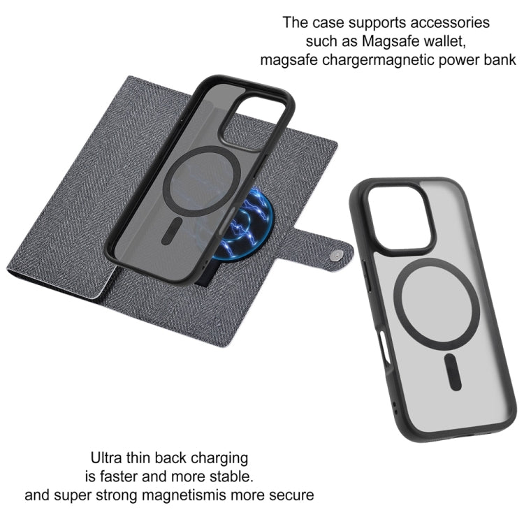 For iPhone 16 ViLi GBS Series MagSafe Magnetic RFID Leather Flip Phone Case(Black) - free shipping - PMC Jewellery - Order now!