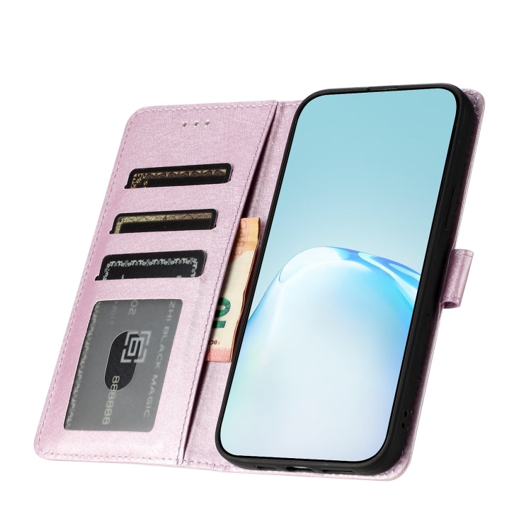 For Samsung Galaxy S25 5G Silk Texture Horizontal Flip Leather Phone Case(Rose Pink) - Galaxy S25 5G Cases by PMC Jewellery | Online Shopping South Africa | PMC Jewellery | Buy Now Pay Later Mobicred