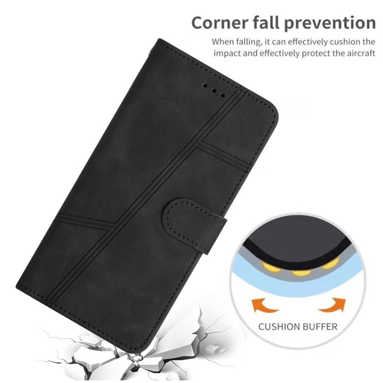 For Samsung Galaxy S25+ 5G Skin-feel Stitching Leather Phone Case(Black) - Galaxy S25+ 5G Cases by PMC Jewellery | Online Shopping South Africa | PMC Jewellery | Buy Now Pay Later Mobicred