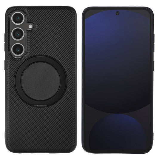 For Samsung Galaxy S25+ 5G ViLi TCY Series Kevlar Leather Texture Rotating Holder Phone Case(Black) - Galaxy S25+ 5G Cases by ViLi | Online Shopping South Africa | PMC Jewellery | Buy Now Pay Later Mobicred