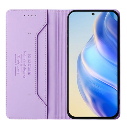 For Samsung Galaxy S24 / S25 5G RC01 Dual-Folded Magnetic Suction RFID Leather Phone Case(Light Purple) - Galaxy S25 5G Cases by PMC Jewellery | Online Shopping South Africa | PMC Jewellery | Buy Now Pay Later Mobicred