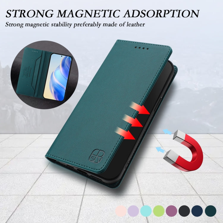 For Samsung Galaxy S25 Ultra 5G RC01 Dual-Folded Magnetic Suction RFID Leather Phone Case(Dark Green) - Galaxy S25 Ultra 5G Cases by PMC Jewellery | Online Shopping South Africa | PMC Jewellery | Buy Now Pay Later Mobicred