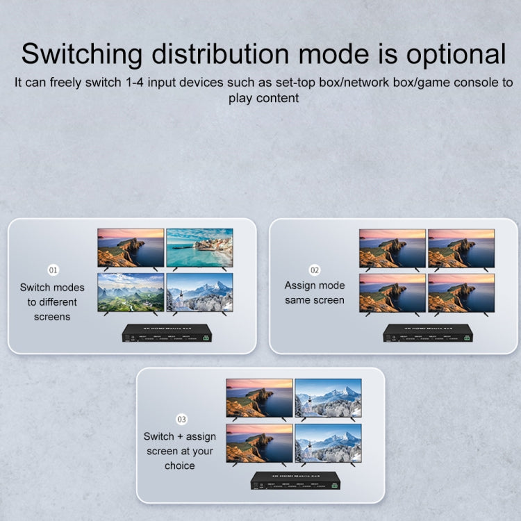 Measy MT4322 4K 30Hz 2 In 2 Out HDMI Matrix Switch Support Seamless Switching, UK Plug(Black) - free shipping - PMC TechLife - Order now!