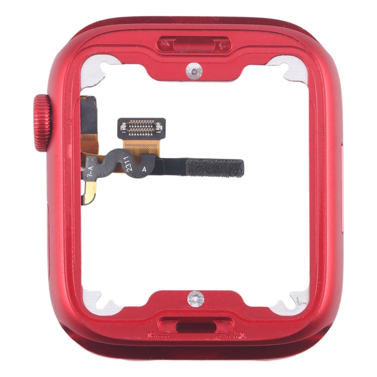 For Apple Watch Series 7 / 8 / 9 41MM GPS Aluminium Alloy Middle Frame Bezel Plate with Crown Spin Axis Flex Cable(Red) - Middle Frame by PMC Jewellery | Online Shopping South Africa | PMC Jewellery | Buy Now Pay Later Mobicred