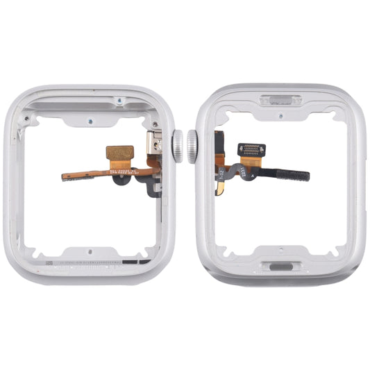 For Apple Watch Series  8 / 9 41MM LTE Aluminium Alloy Middle Frame Bezel Plate with Crown Spin Axis Flex Cable(Silver) - Middle Frame by PMC Jewellery | Online Shopping South Africa | PMC Jewellery | Buy Now Pay Later Mobicred