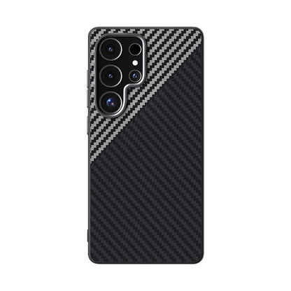 For Samsung Galaxy S25 Ultra 5G ABEEL C Carbon Fiber Series 6D Micro Relief MagSafe Phone Case(Black Grey) - Galaxy S25 Ultra 5G Cases by PMC Jewellery | Online Shopping South Africa | PMC Jewellery | Buy Now Pay Later Mobicred