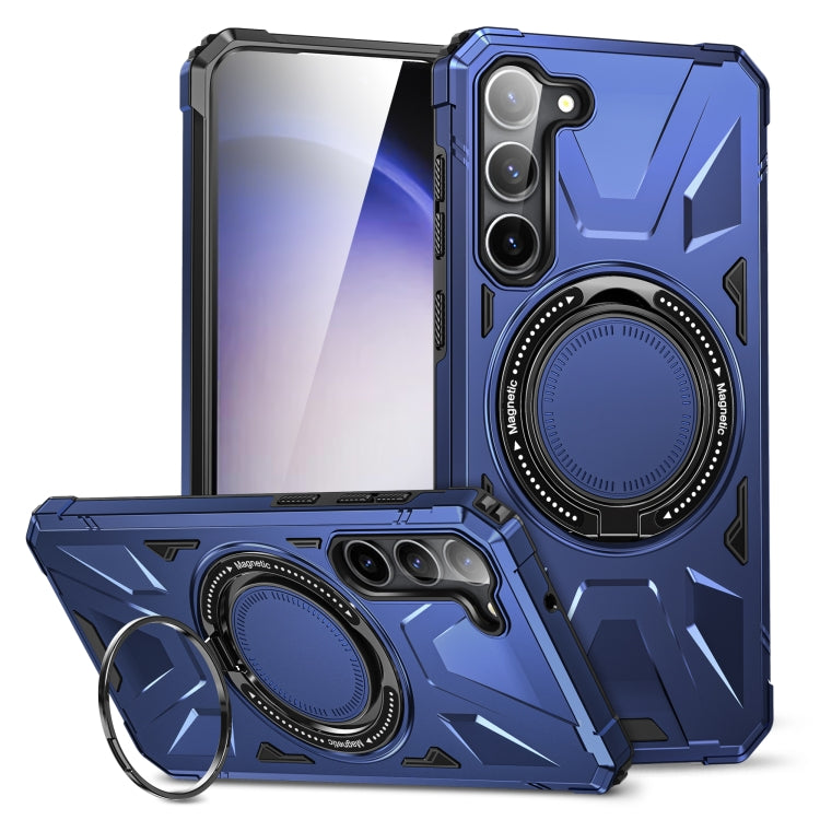 For Samsung Galaxy S25+ 5G MagSafe Magnetic Shockproof Phone Case with Ring Holder(Navy Blue) - Galaxy S25+ 5G Cases by PMC Jewellery | Online Shopping South Africa | PMC Jewellery | Buy Now Pay Later Mobicred