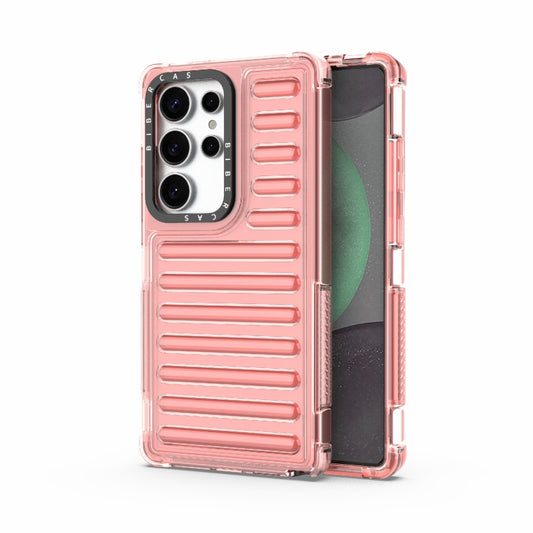 For Samsung Galaxy S25 Ultra 5G High Transparency TPU Hybrid PC Airbag Phone Case(Pink) - Galaxy S25 Ultra 5G Cases by PMC Jewellery | Online Shopping South Africa | PMC Jewellery | Buy Now Pay Later Mobicred