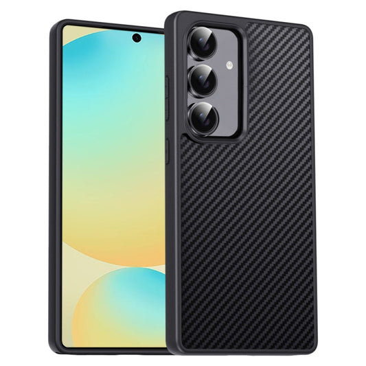 For Samsung Galaxy S25+ 5G Pita Series TPU + PC Texture Phone Case(Black) - Galaxy S25+ 5G Cases by PMC Jewellery | Online Shopping South Africa | PMC Jewellery | Buy Now Pay Later Mobicred