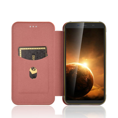 For Blackview BV5500 / BV5500 Pro / BV5500 Plus Carbon Fiber Texture Horizontal Flip TPU + PC + PU Leather Case with Card Slot(Brown) - More Brand by PMC Jewellery | Online Shopping South Africa | PMC Jewellery