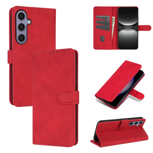 For Samsung Galaxy S25+ 5G AZNS Skin Feel Calf Texture Flip Leather Phone Case(Red) - Galaxy S25+ 5G Cases by AZNS | Online Shopping South Africa | PMC Jewellery | Buy Now Pay Later Mobicred