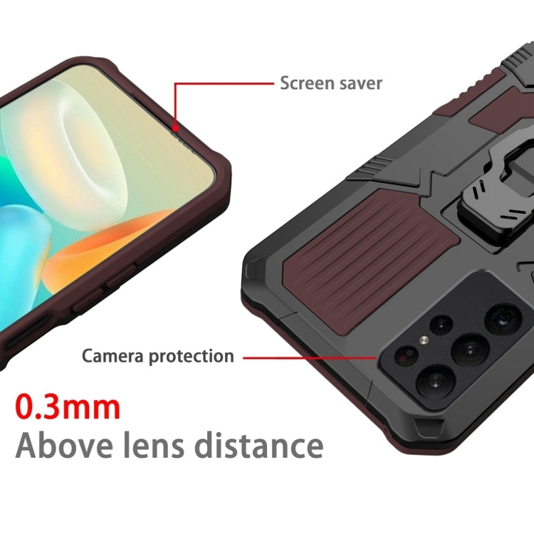 For Samsung Galaxy S25 Ultra 5G Armor Warrior Shockproof PC + TPU Phone Case(Brown) - free shipping - PMC TechLife - Order now!