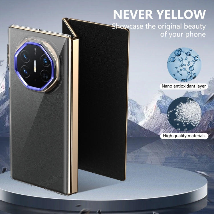 For Huawei Mate XT Ultimate Design lce Folding Series Integrated Clear PC Phone Case(Royal Blue) - Huawei Cases by PMC TechLife | Online Shopping South Africa | PMC TechLife | Buy Now Pay Later Mobicred